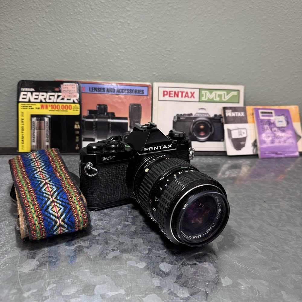 Asahi Pentax MV 1 35mm SLR Film‎ Camera SMC Pentax-M Zoom 1:2.8 ~ 4 40 ~ 80 mm